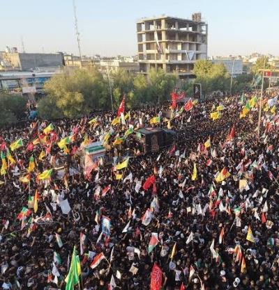 برگزاری بزرگترین مراسم تشییع در تاریخ عراق برای رهبر شهید انقلاب اسلامی ایران